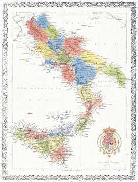 Carta geografica politica del Regno delle Due Sicilie